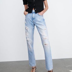 ZARA Women's ZW The Truth Slim Jeans(Blue, US 8/EUR 40)